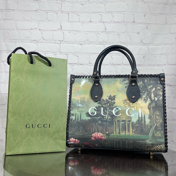 GUCCI gift bag and a Tote bag made from another GUCCI gift bag bundle